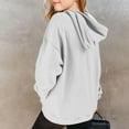 thumbnail image 5 of TQWQT Girls Oversized Light Gray Hoodie Size 10-12 Plain Pullover Top Hooded Long Sleeve Basic Kids Preppy Clothes Cute Hoodies 11-12 Years, 5 of 5