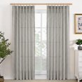 thumbnail image 1 of Pinch Pleated Linen Curtains 84 Inch Long Light Filtering Privacy Window Curtains with Hooks for Living Room Bedroom Track System, Dark Grey, 40W X 84L, 2 Panels, 1 of 10