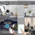 thumbnail image 4 of Langgg Tuya Smart Wireless Light Switch Schedule App Remote Control Switches Bathroom Controller Home Intelligent Supplies US White 3-gang, 4 of 6