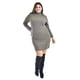 thumbnail image 1 of Vestido de punto con cuello alto Roman Fashion /Tallas Extras, 3821 (Cafe) cafe 42, 1 of 6
