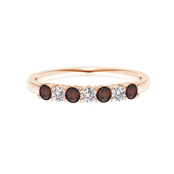 Eternity Garnet Gemstone 925 Sterling Silver Women Engagement Ring