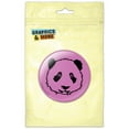 thumbnail image 1 of Panda Face Cute on Pink Pinback Button Pin Badge, 1 of 2