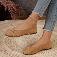 thumbnail image 4 of SuTry Women's Round Toe Flats Slip On Comfortable Metal Ring Detail Lightweight Casual Walking Office School Shoes(38), 4 of 9