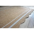 thumbnail image 3 of Indian Handmade Braided Pure Jute with White Design Area Rugs , Floor Decor Carpet Size 2 x 3 Feet ( 60 cm x 90 cm ), 3 of 5