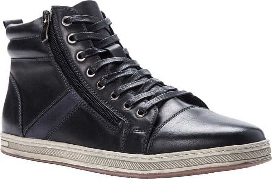 Propet Lucas Men's Oxford 13 5E US Black PROPET Lucas Mens Black Leather Casual Lace Up Shoes Sneakers