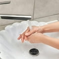 thumbnail image 4 of Silicone Bathtub Stopper, Sink Stopper Tub Plug Bathroom Shower Drain Plug Universal Washbasin Stopper Kitchen Plug Black&Grey, 4 of 7