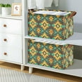 thumbnail image 2 of Yayeee Foldable Storage Basket for Shelves with Handles Set of 2 Waterproof Cloth Bins, Geometric Patterns, 2 of 7