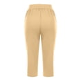 thumbnail image 5 of Jxximdong Leggings for Women High Waisted Cutout Yoga Capris Lightweight Cozy Cropped Pants Solid Soft Pajams Pants Beige L Yoga Pants, 5 of 6
