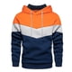 thumbnail image 1 of pstuiky camisa de manga larga para hombre, Sudadera deportiva de manga larga con bolsillo, holgada y cálida, con diseño de patchwork y colores para hombre top de hombre xl, 1 of 3