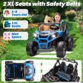 thumbnail image 4 of Joyracer 4WD 24V Ride on Toys Car w/ 2 XL Seater Remote Control, Electric UTV w/ 4*200W Motor, Power Car Wheels, LED Lights, Spring Suspension, 3 Speeds, Bluetooth Music, Blue, 4 of 9