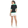 thumbnail image 3 of Blusa acanalada tipo polo Roman Fashion /Juvenil, 7280 (Negro) negro M, 3 of 5