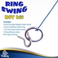 thumbnail image 2 of Hook And Ring Swing Diy Kit Stainless Steel Hardware And Nylon String Ring Toss Game Indoor - Outdoor For Endless Hours Of Fun! Getmovin, 2 of 4