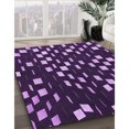 thumbnail image 3 of Ahgly Company Machine Washable Indoor Rectangle Transitional Deep Purple Area Rugs, 3' x 5', 3 of 7