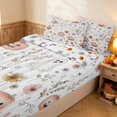thumbnail image 2 of Erosebridal Boho Jack-o-lantern Zipper Twin Comforter Sets with Fitted Sheet and 2 Pillowcases, Happy Halloween Ghost Zipper Bedding Set for Boys Girls, Off-white Peach, Halloween Reversible, 2 of 7