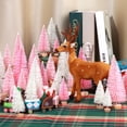thumbnail image 2 of Miniárboles de Navidad artificiales Hatisan con base de madera, 30 unidades, 2 of 7