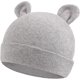thumbnail image 2 of Gorro de algodón con orejas de oso para recién nacidos, para niños y niñas, de 0 a 6 meses, 2 of 5