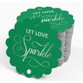 thumbnail image 4 of Inkdotpot Silver Foil Paper Hang Tags Let Love Sparkle Wedding Favor Tags 50 Piece, 4 of 7