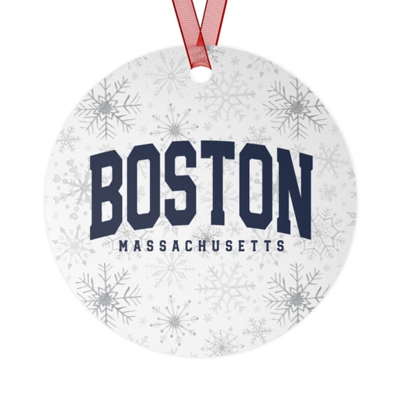 Boston Massachusetts Moving Trip Gifts Ornament Quote Christmas Home Decor