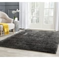 thumbnail image 2 of SAFAVIEH Charlotte Solid Plush Shag Runner Rug, Charcoal, 2'3" x 8', 2 of 3