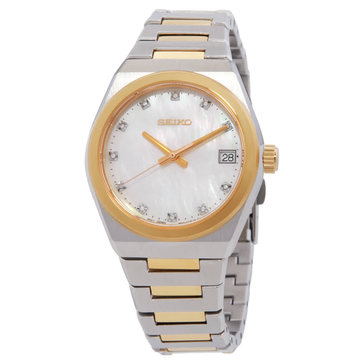 Seiko Women's Coutura 100m Mother of Pearl Stainless Steel Diamond