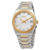 Seiko Quartz White Mother of Pearl Dial Ladies Watch SUR604P1