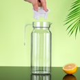 thumbnail image 4 of GBJHJIA Plastic Water with Lid and Handles,Clear Plastic Pitcher Square Base Clear Plastic Juice Container Pitcher - for Water, Iced Tea, Juice, Beverage, Lemonade, Milk and Mimosa Bar (A）, 4 of 4
