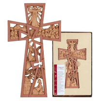 Pierced Wood Look Wall Cross