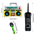 thumbnail image 2 of Radio Boombox hinchable Trounistro para decoración de fiesta, paquete de 6, 2 of 7