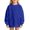 Blue, variant on Ruyang Youth Girls Oversized Sweatshirt Drop Shoulder Crewneck Kids Long Sleeve Pullover Soft Polyester Casual Basic Tops