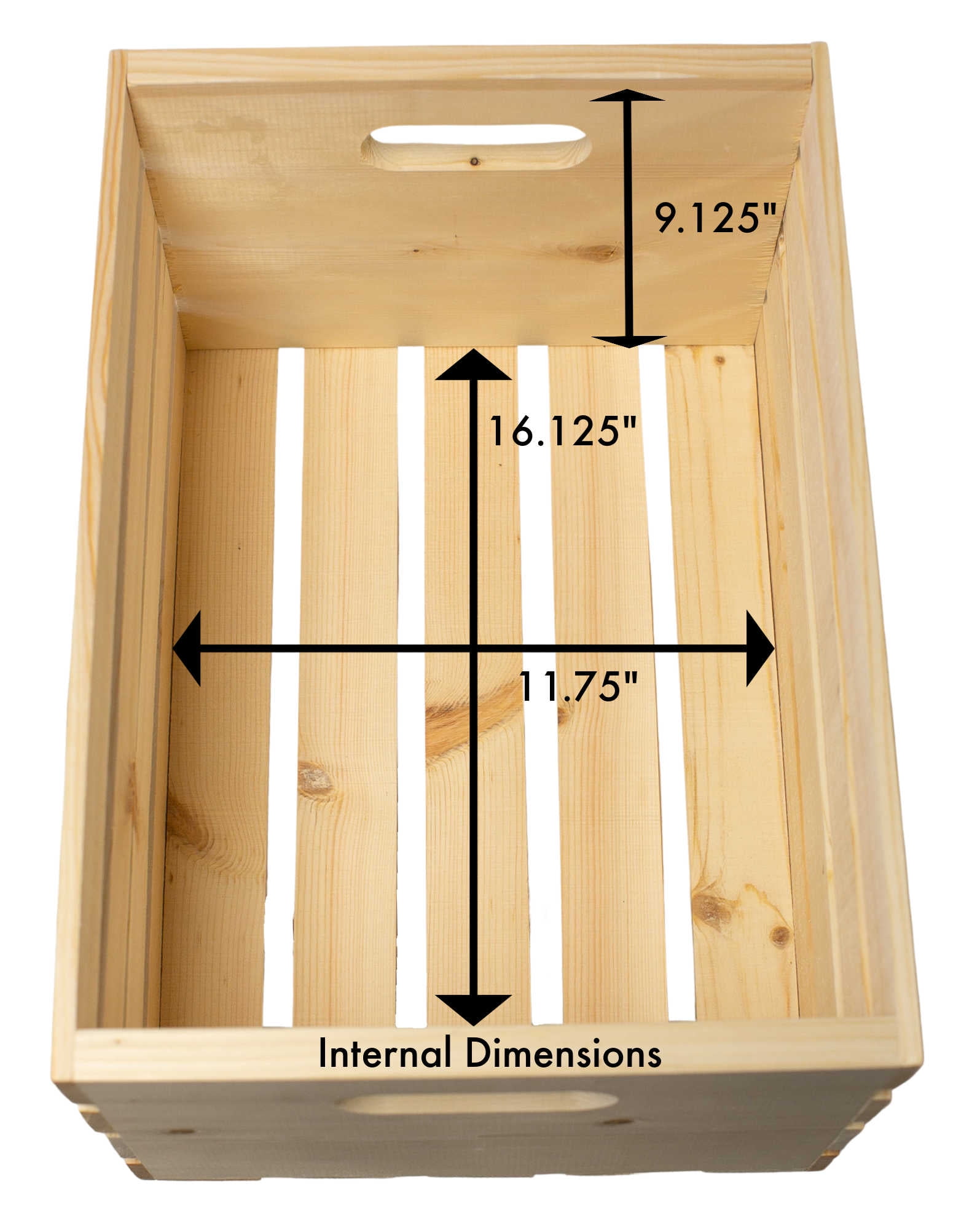 (3 pack) Hello Hobby Unfinished Wood Crate, 18 in x 12.5 in x 9.5 in