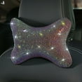 thumbnail image 3 of PULLIMORE Set of 6 Women Bling Rhinestone Car Accessories Set Diamond Crystal Steering Car Interior Decor with Rainbow Shiny, 3 of 9