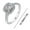 D, variant on Jewelry VerPetridure Luxury Shiny Rhinestone Ring Simulation Gemstone Alloy Ring Jewelry Accessories Personalized Gift Ladies Birthday Valentine's Day Anniversary