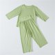 thumbnail image 5 of Top de Manga Larga Y Pantalones de Cintura Elásticos para Niños Color Sólido Cuello Redondo Home Wear, Mezcla de Algodón Suave Casual, 5 of 8