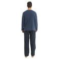 thumbnail image 2 of YUSHOW Mens Winter Pajamas Set Warm Fleece Henley Long Sleeve Top & Flannel Plaid Pajama Pants Pjs Sleepwear Size M, 2 of 7
