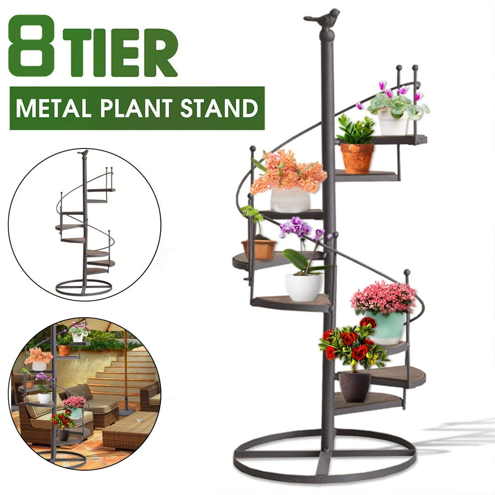 8Tier Metal Shelf Plant Stand & Flower Pot Holder Garden for Home