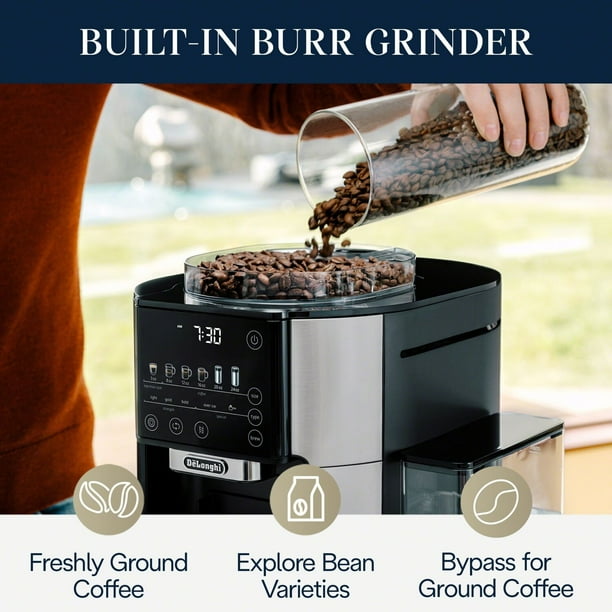 Coffee pot with grinder built in hotsell