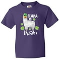 thumbnail image 3 of Inktastic St. Patrick's Day Llama Be Irish with Green Shamrocks Youth T-Shirt, 3 of 5