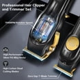 thumbnail image 3 of CIICII Juego de cortapelos y recortadores para hombre, cortapelos de peluquero inalámbricos profesionales para kit de corte de pelo (recargable USB ajustable para barba y pelo kit de corte de pelo) co, 3 of 5