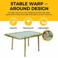 thumbnail image 4 of Easter Table Cloths for 5 Foot Rectangle Tables, Spring Rabbit Ears Colorful Eggs Wooden Grian Patio Waterproof Elastic Fitted Tablecloths, Washable Rectangular Table Cover for Camping, 4 of 8