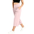 thumbnail image 5 of Jopfuhed Women's Wide Leg Yoga Pants Elastic High Waist Tummy Control Capri Pants with Pockets Side Flowy Gym Workout Jogging Pants,Sizes S-3XL, 5 of 9