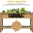 thumbnail image 6 of Dextrus 48in Raised Garden Bed With Storage Shelf, Elevated Garden Bed for Backyard, Patio, Balcony - Brown, 6 of 8