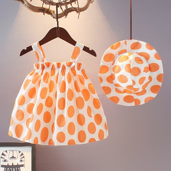 Vedolay Jumpsuit For Summer Girls Sleeveless Strap Romper Leopard Packwork Halter Jumpsuit Shorts Overall,Baby Girl Summer Clothes,Orange 6-12 Months