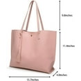 thumbnail image 3 of Women's Soft Faux Leather Tote Shoulder Bag from, Big Capacity Tassel Handbag, 3 of 6