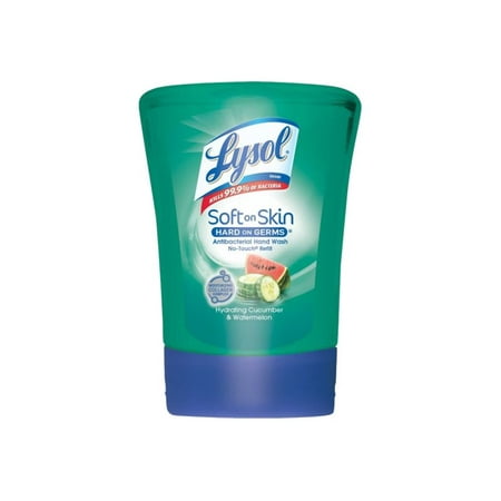 Lysol No-Touch Hydrating Cucumber & Watermelon - Soap - liquid - cartridge - 8.5 fl.oz - moisturizer - antibacterial - transparent green