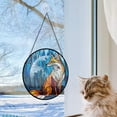 thumbnail image 4 of Personalized Fox Suncatcher Stained Glass Suncatchers, Fox Ornament for Sun Catcher Indoor Window, Fox Painted Glass Panel Décor ZbRh3E, 4 of 5