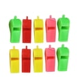 thumbnail image 1 of SNNROO Party whistle 10pcs Party Games Plastic Whistles with Lanyard (Random Color), 1 of 10