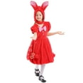 thumbnail image 4 of Girls Easter Rabbit Costume Dress Halloween Animal Dress up Set, Size 3-5Y, 4 of 6