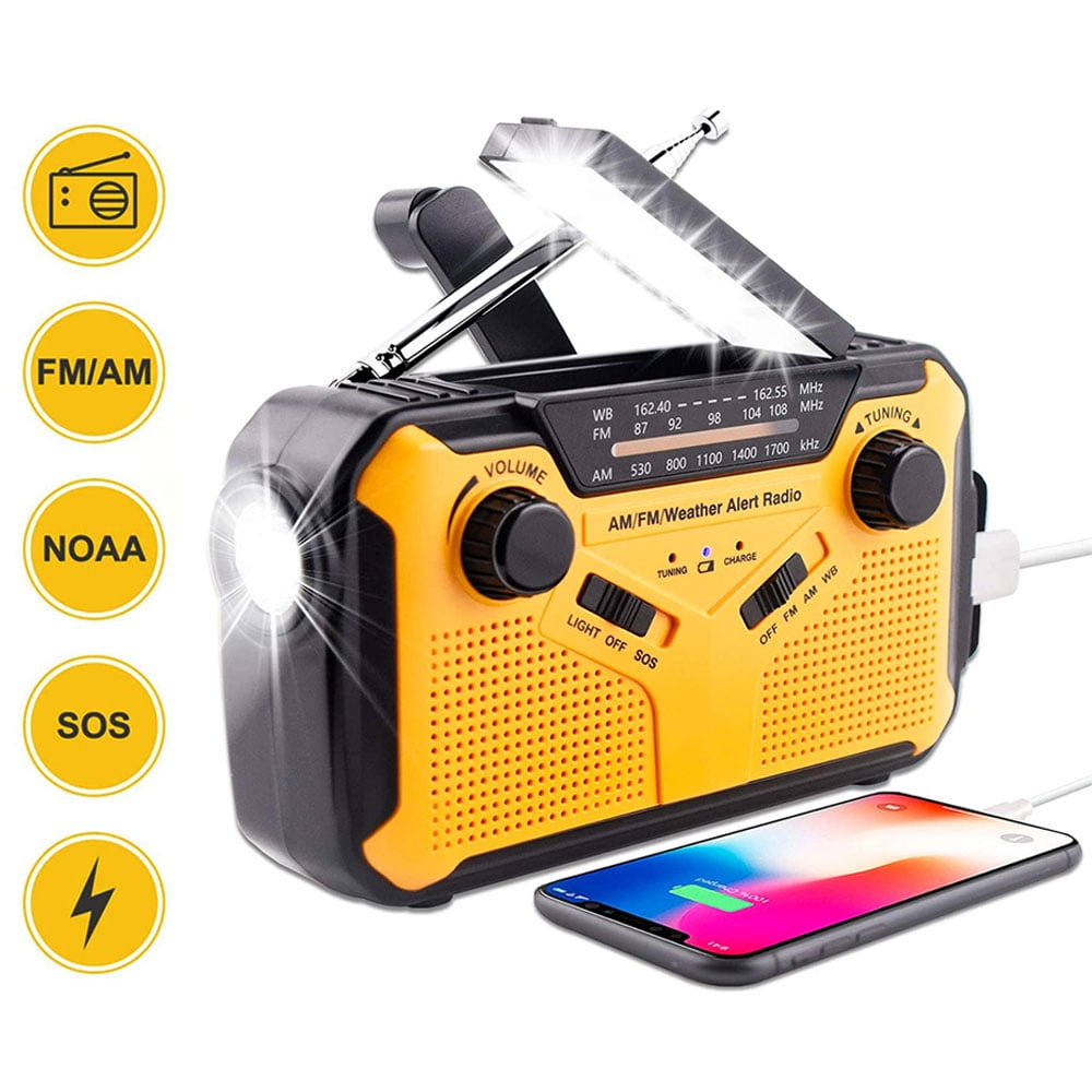 Emergency Solar Hand Crank Radio, 2500MAh Portable Weather Radio with