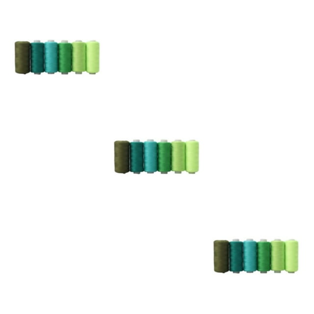 maskred 1/2/3 Lock Side Thread Set - Essential Kit For Home Sewing Projects And Multiple Green 6-color line 3PCS