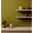 thumbnail image 4 of S4Sassy Peel & Stick Vinyl Wallpaper, Paisley Wall Paper Contact Paper Waterproof - Yellow, 25"x240", Removable Asian Style Covering for Home Decor in Bedrooms & Living Areas, 4 of 9
